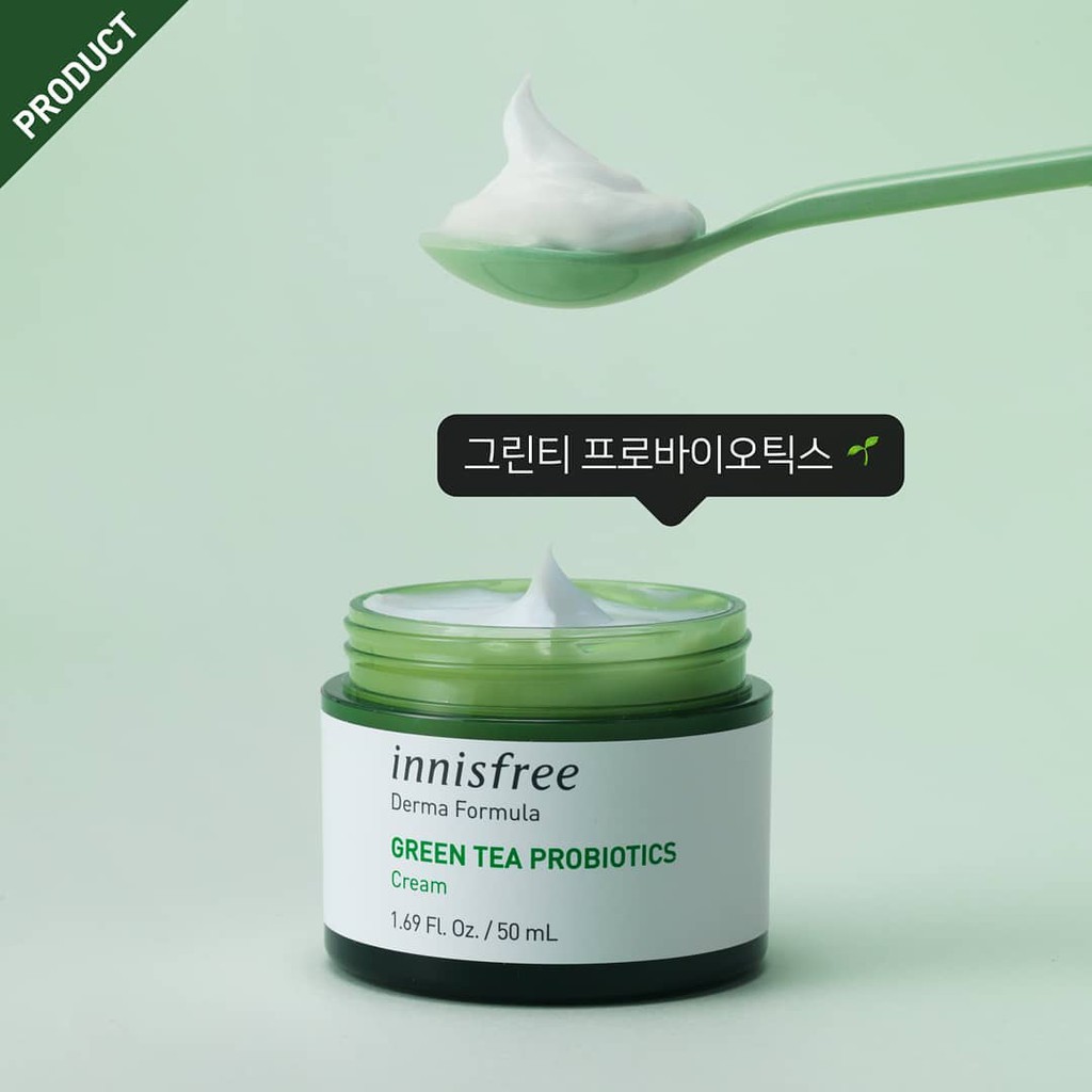 Innisfree Derma Formula Green Tea Probiotics Cream 20ml ครีมเนื้อเข้มข้น