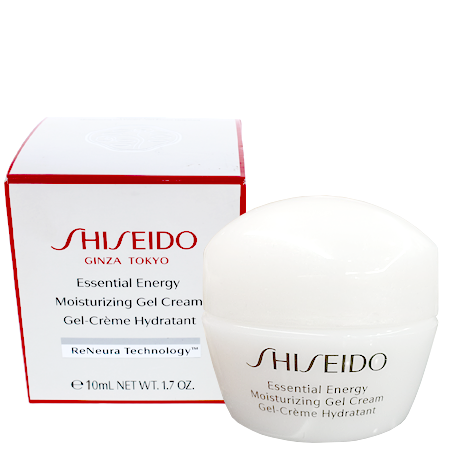 Shiseido Essential energy moisturizing gel cream 10ml ครีมเจลให้สัมผัสชุ่มฉ่ำ สดชื่นราวหยดน้ำ ช่วยลดเลือนริ้วรอยแห่งวัย ผิวคล้ำหมอง ผิวแห้งกร้าน เผยผิวเปล่งประกายสดใส