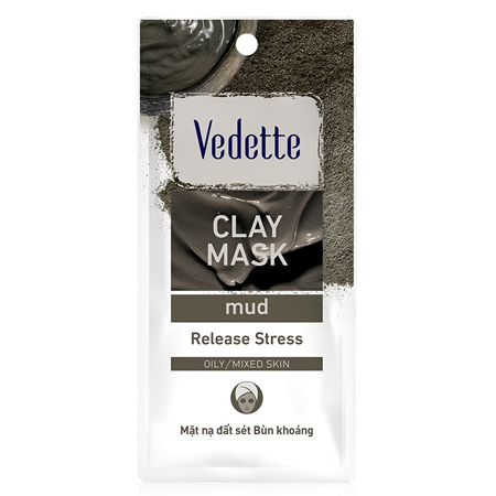 Vedette, Vedette Clay Mask Mud, Vedette Clay Mask Mud 12g, Vedette Clay Mask Mud รีวิว, มาสก์, มาสก์โคลน, กระชับรูขุมขน, ช่วยลดความมัน