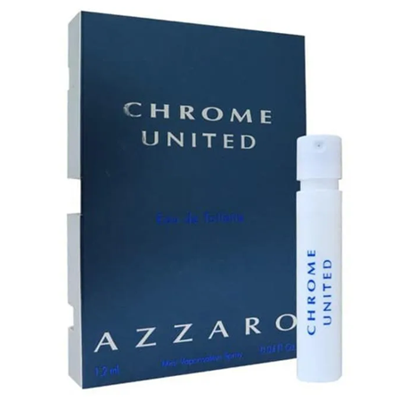 Azzaro, Azzaro Chrome, Azzaro Chrome United, Azzaro Chrome United Eau De Toilette, Azzaro Chrome United Eau De Toilette 1.2ml, น้ำหอม, น้ำหอมสำหรับผู้ชาย, หอมสะอาด, กลิ่นแนว Spicy - Aquatic