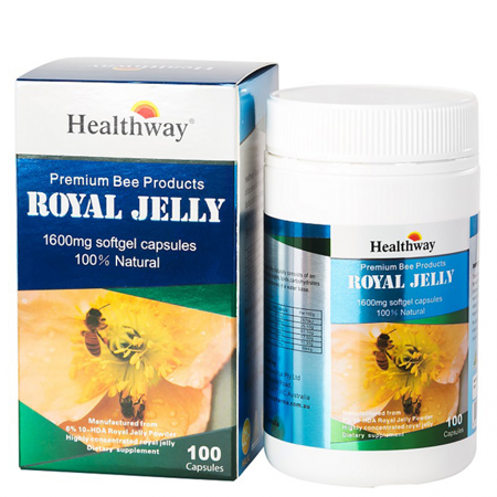 Healthway, Healthway Royal Jelly, Royal Jelly, Healthway Royal Jelly 1,600 mg 6 % 10 HDA, Healthway Royal Jelly 1,600 mg 6 % 10 HDA 365 Soft Capsules, นมผึ้ง, นมผึ้งเกรดพรีเมี่ยม, นมผึ้ง Royal Jelly