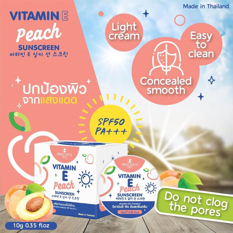 Vitamin E Peach Sunscreen