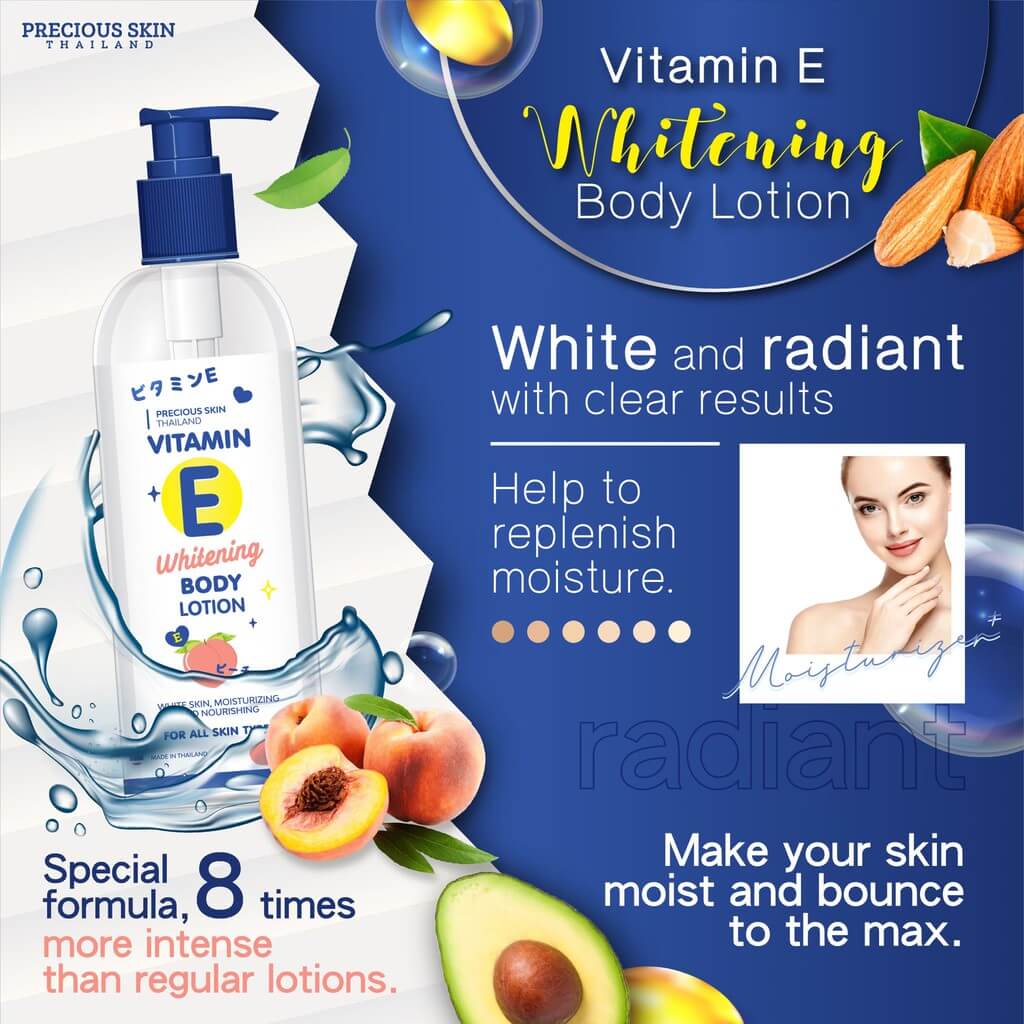 Precious Skin Thailand Vitamin E Whitening Body Lotion