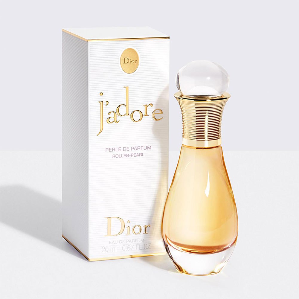 Dior J'Adore Eau De Parfum Roller Pearl 20ml น้ำหอมหัวลูกกลิ้ง กลิ่นหรูหราที่สะท้อนความเป็นสาวสังคมที่มีลุคมาดมั่น ด้วยกลิ่นหอมของมวลดอกไม้และฟรุ้ตตี้ ให้ความรู้สึกสดชื่น มีเสน่ห์