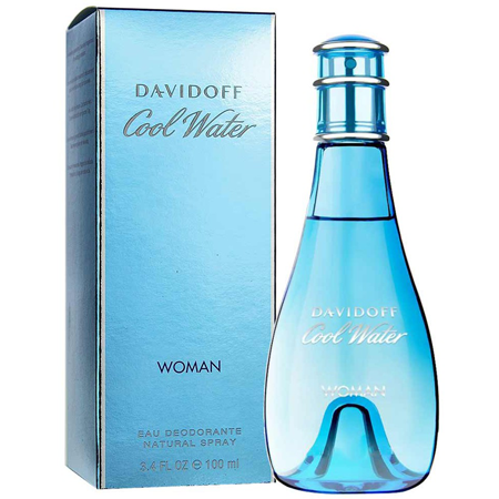 DAVIDOFF Cool Water Woman Eau Deodorante Natural Spray 100ml สเปรย์ระงับกลิ่นกาย กลิ่นน้ำหอมรุ่นคลาสสิค กลิ่นเย็นสดชื่น สปอร์ต สบาย และสื่อถึงความสมบูรณ์แบบของหญิงสาว