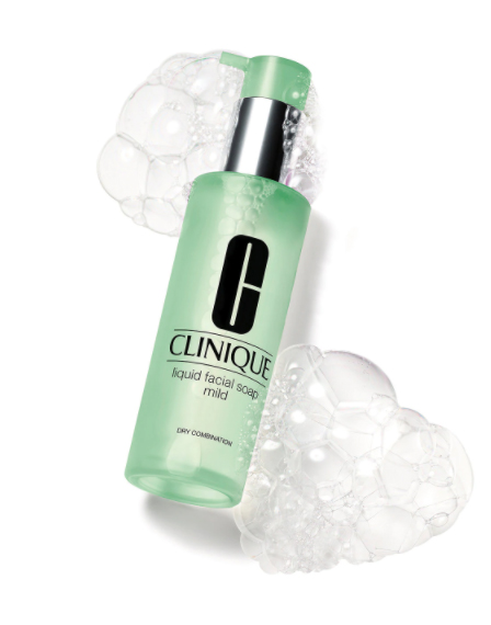 Clinique All About Clean Liquide Facial Soap Mild #Dry Combination 200 ml  สบู่เหลวสำหรับผู้ที่ผิวแห้ง เนื้อเจลใส ฟองนุ่มละเอียด ผิวรู้สึกไม่แห้งตึง