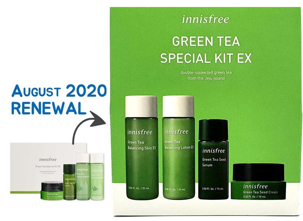 Innisfree, Innisfree Green Tea, Innisfree Green Tea Special Kit, Innisfree Green Tea Special Kit EX, Innisfree Green Tea Special Kit EX (New Package), Innisfree Green Tea Special Kit EX รีวิว, Innisfree เซรั่ม, เซรั่มชาเขียว, โทนเนอร์, อิมัลชั่น, เซรั่ม, ครีม 