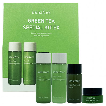 Innisfree, Innisfree Green Tea, Innisfree Green Tea Special Kit, Innisfree Green Tea Special Kit EX, Innisfree Green Tea Special Kit EX (New Package), Innisfree Green Tea Special Kit EX รีวิว, Innisfree เซรั่ม, เซรั่มชาเขียว, โทนเนอร์, อิมัลชั่น, เซรั่ม, ครีม 