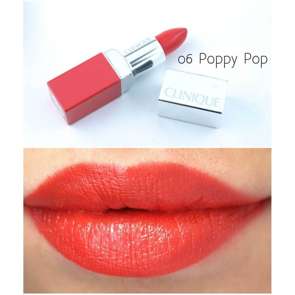 clinique pop lip colour+primer rouge intense + base #06