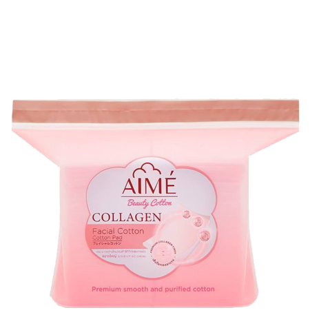 AIME',สำลี,สำลี AIME',AIME' Collagen Cotton 60pcs., สำลีคอลลาเจน,AIME' Collagen Cotton 60pcs รีวิว,AIME' Collagen Cotton 60pcs. ราคา,