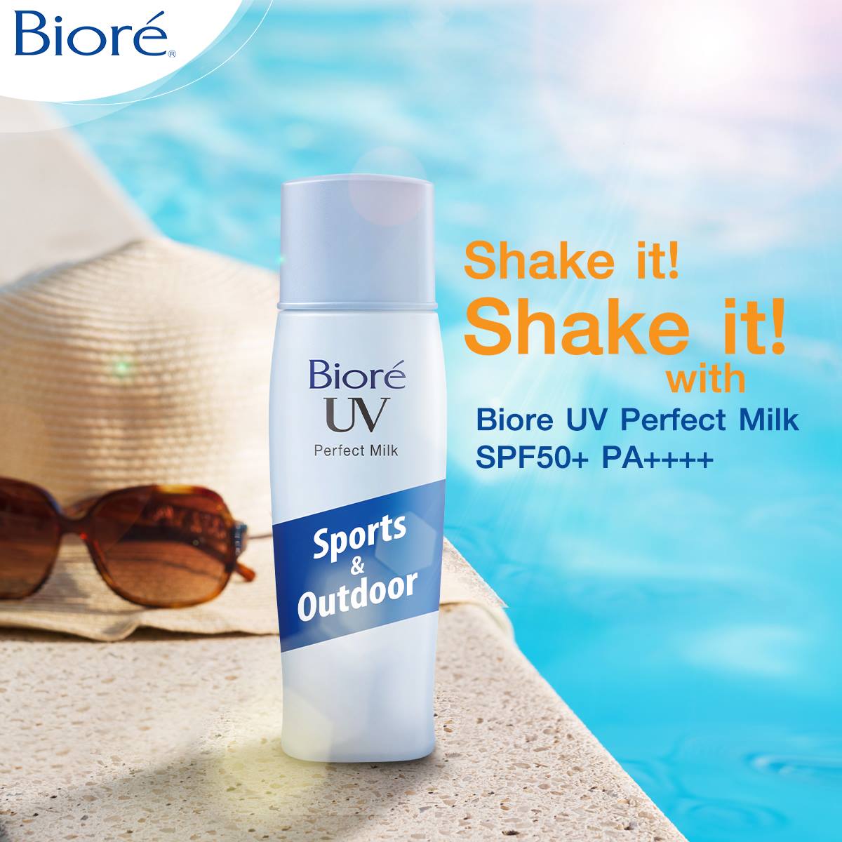 Biore UV Perfect Milk SPF50+ PA++++ 40ml โลชั่นกันแดดเนื่้อ ใช้ได้ทั้งผิวหน้าและผิวกาย ​กันน้ำกันเหงื่อ ติดทน ใช้กับกิจกรรมกลางแจ้งหรือกีฬาทางน้ำได้ เนื้อบางเบา ไม่เป็นครา