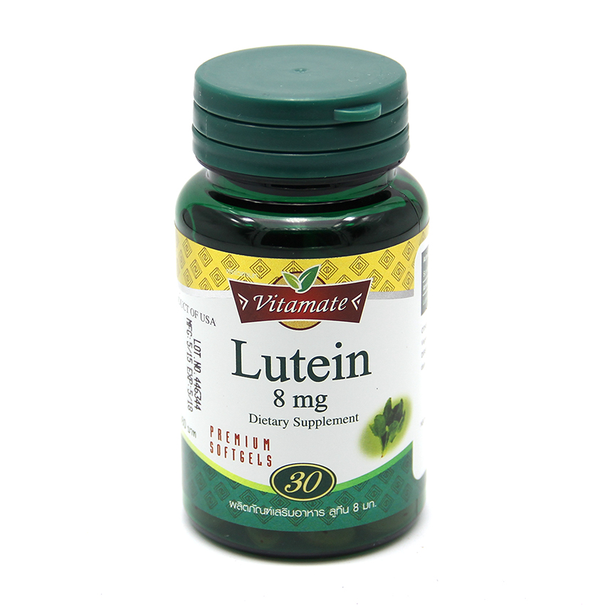 Vitamate Lutein 40mg 30 Softgels ให้คุณดูแลสายตาได้ตลอดวันด้วยลูทีนเข้มข้นถึง 8 มิลลิกรัม เป็นสารสกัดจากธรรมชาติในรูปแคโรทินอยด์สีเหลือง มีส่วนสำคัญอย่างมากในการต้านอนุมูลอิสระซึ่งพบได้ทั่วไปในผักใบเขียว และข้าวโพด