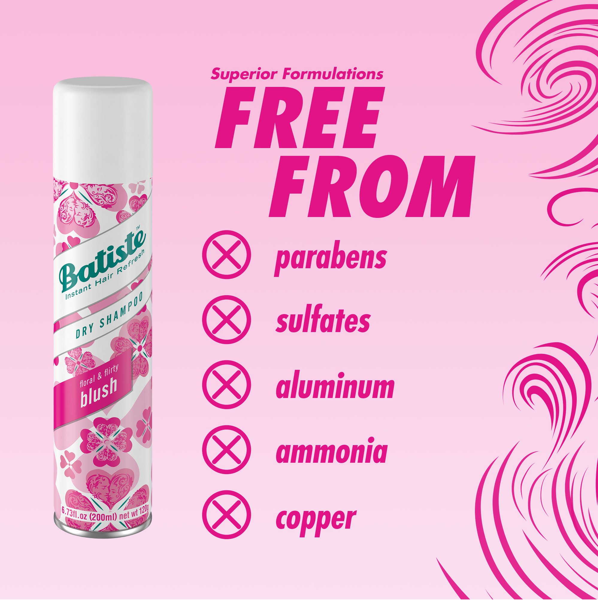 Batiste Dry Shampoo Floral&Flirty Blush 200ml