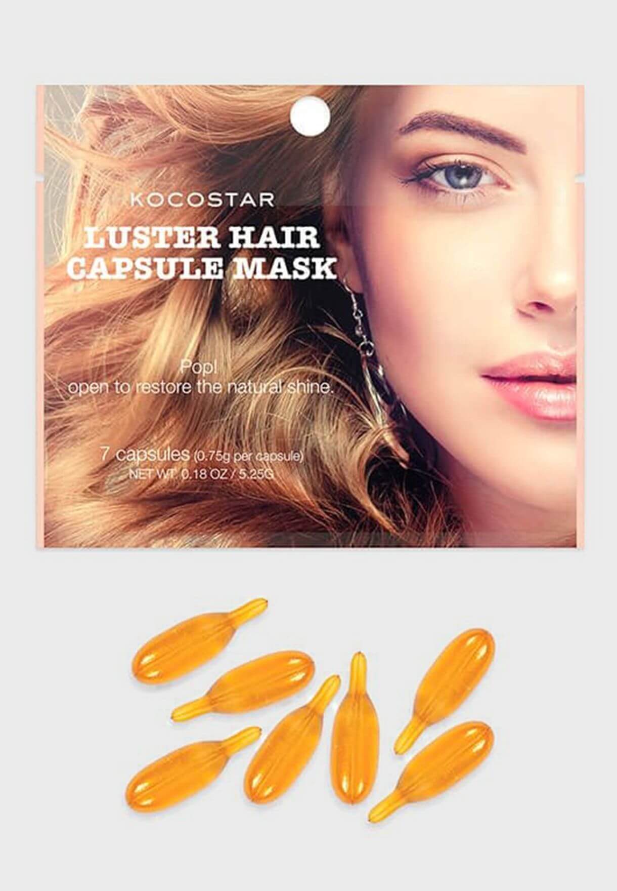 Kocostar Luster Hair Capsule Mask (5.25g x 7 Capsules)