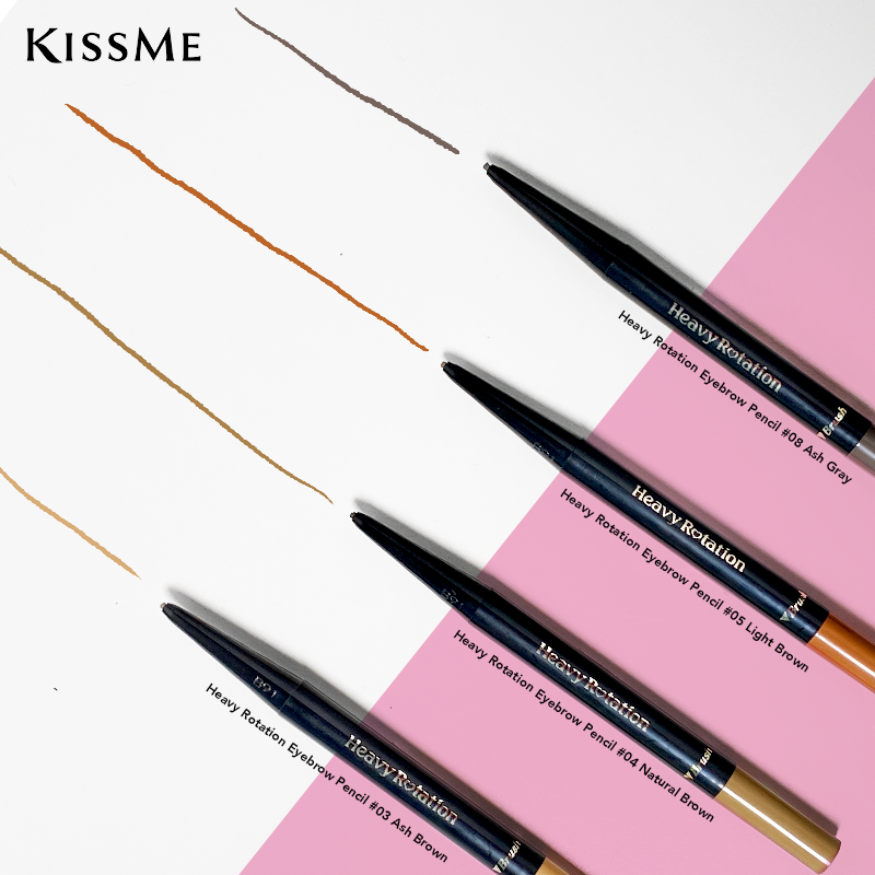 Kiss Me Eyebrow Pencil #04 0.09g ดินสอเขียนคิ้วแบบออโต้ หมุนง่ายไม่ต้องเหลา สูตรกันน้ำ หัวเล็กเพียง 1.6 มม. เขียนง่าย เนื้อนิ่ม เพื่อคิ้วสวยเป็นธรรมชาติ