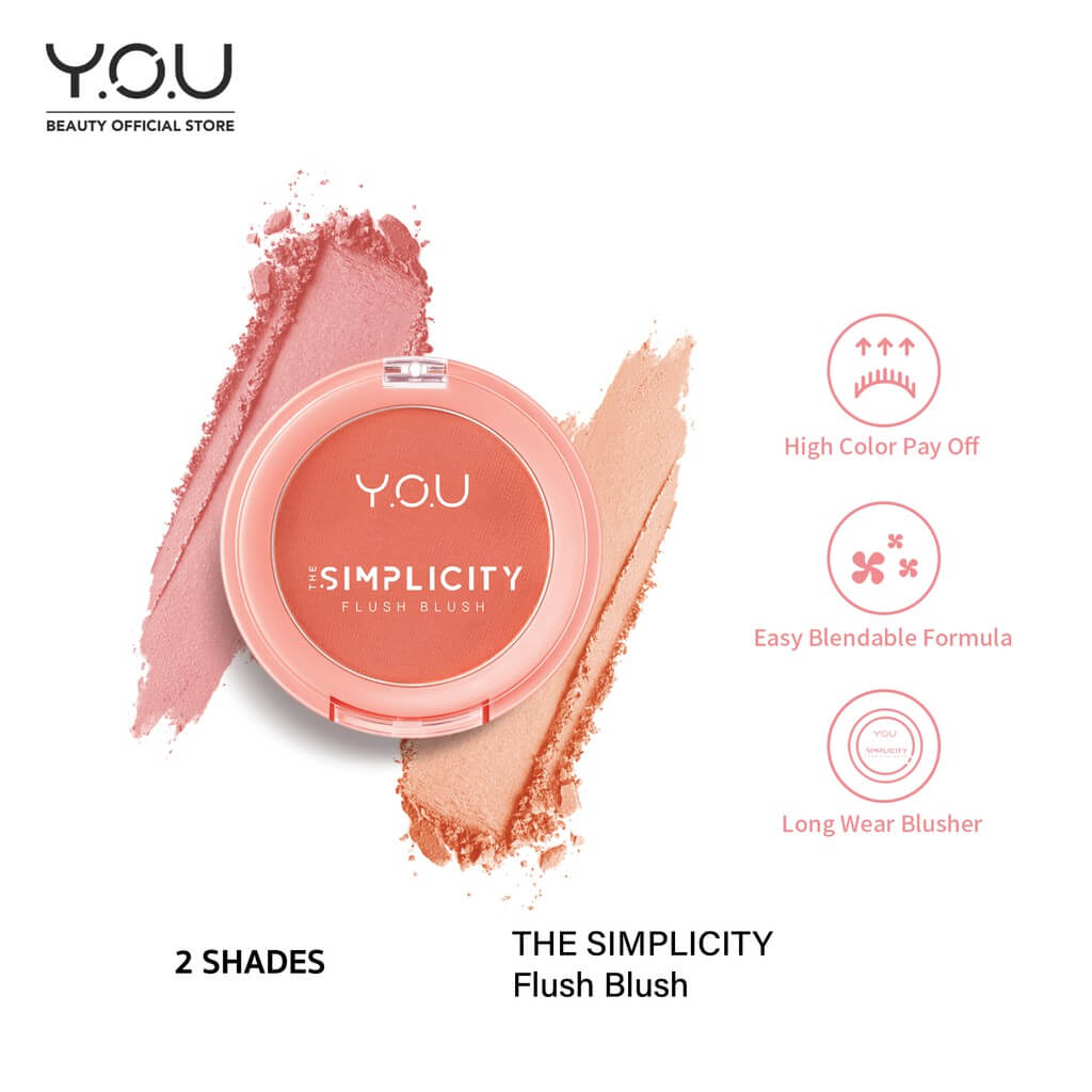 Y.O.U ,The Simplicity Flush Blush,Y.O.U The Simplicity Flush Blush,บลัชออน