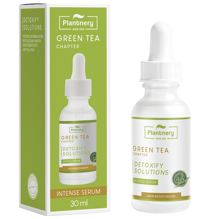 Plantnery Green Tea Detoxify serum 30ml เซรั่มชาเขียวจากเกาะเซจู ดีท็อกซ์ผิว เติมความชุ่มชื่น ลดสิว เพิ่มความแข็งแรงให้ผิว