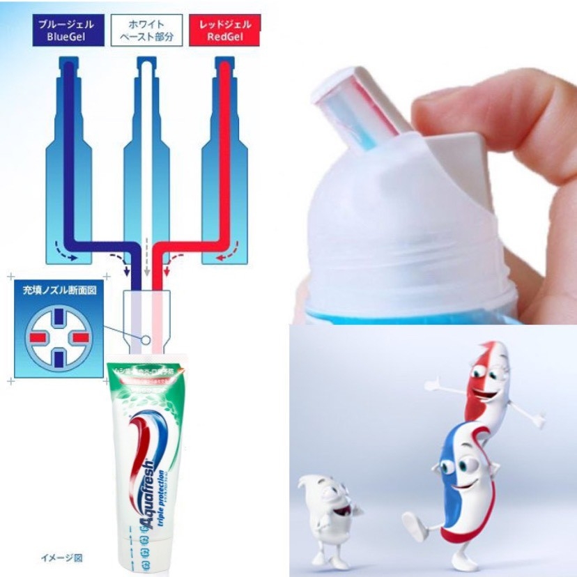 AQUAFRESH Triple Protection #soft mint 140g ยาสีฟันสูตรปกป้อง 3 ประสิทธิภาพ จากญี่ปุ่น ป้องกันโรคเหงือกอักเสบ เสริมโครงสร้างฟันและป้องกันฝันผุ ป้องกันกลิ่นปาก และช่วยให้ฟันขาวขึ้น