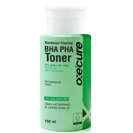 OXE'CURE Blackhead Clearing BHA PHA Toner 150ml โทนเนอร์สำหรับผิวที่มีปัญหาสิวอุดตันโดยเฉพาะ มี 2% BHA และ 4% PHA ที่ช่วยผลัดเซลล์ผิวและลดการอุดตันของรูขุมขน