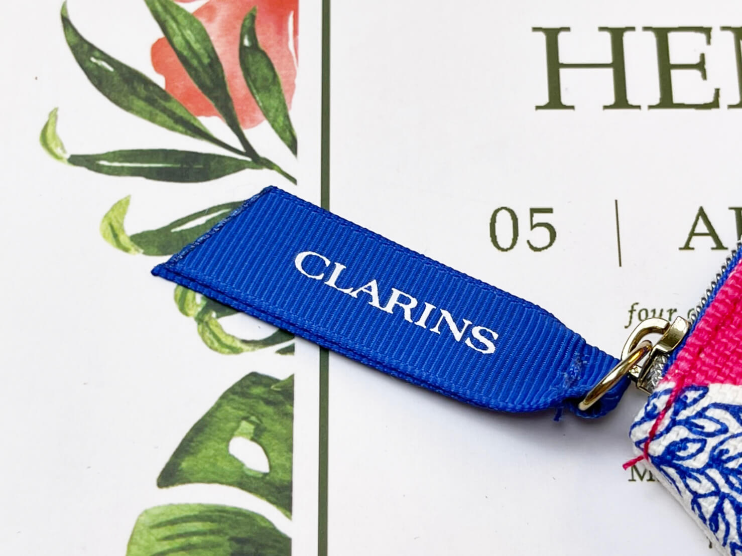 CLARINS French Garden Collection Pouch Tag 