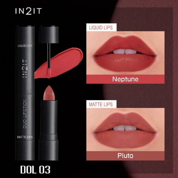 IN2IT Duo Lipstick ,Duo Lipstick,ลิปดูโอ้,ลิปสติก,ลิปสติกเนื้อลิควิด,Lipstick