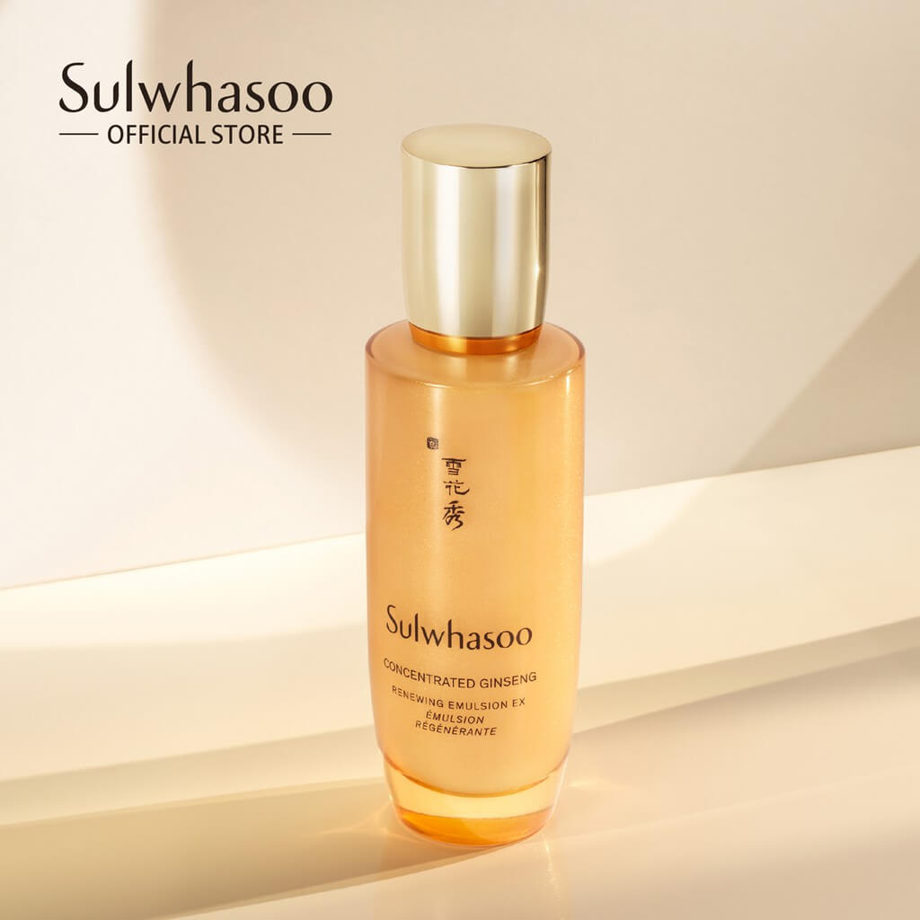Sulwhasoo Concentrated Ginseng Renewing Emulsion  อิมัลชั่นสูตรใหม่ กระตุ้นความยืดหยุ่น ลดเลือนริ้วรอย ผิวแน่นกระชับ แข็งแรง