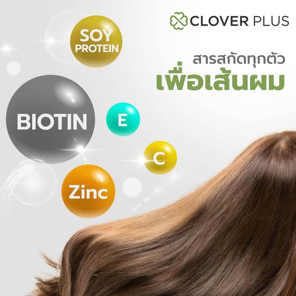 Clover Plus,Biotin, Biotin Plus,Biotin Plus Vitamin & Mineral, วิตามิน,บำรุงผม