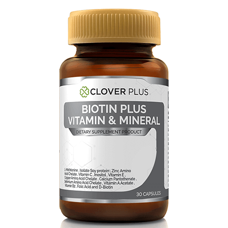Clover Plus,Biotin, Biotin Plus,Biotin Plus Vitamin & Mineral, วิตามิน,บำรุงผม