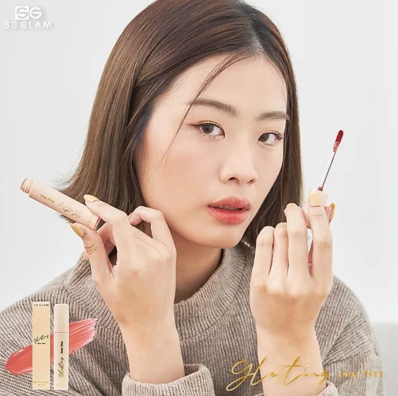 So Glam,Glasting Dew Tint,So Glam Glasting Dew Tint,101 Semi Apricot,ลิปสติก,ลิปทินท์