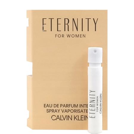CK Eternity For Women  Intense EDP 1.2 ml ช่อดอกไม้อันเย้ายวนใจกับเครื่องเทศอันอบอุ่น กลิ่นของ Calvin Klein นี้เสกสรรความรู้สึกโรแมนติกอันเร่าร้อน