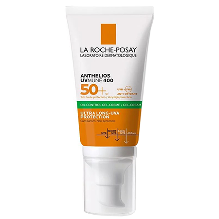 a Roche Posay Anti-Brillance 400 Anthelios XL dry touch Gel-Creme SPF 50+ mattifying effect sensitive skin 50ml สูตร sensitive