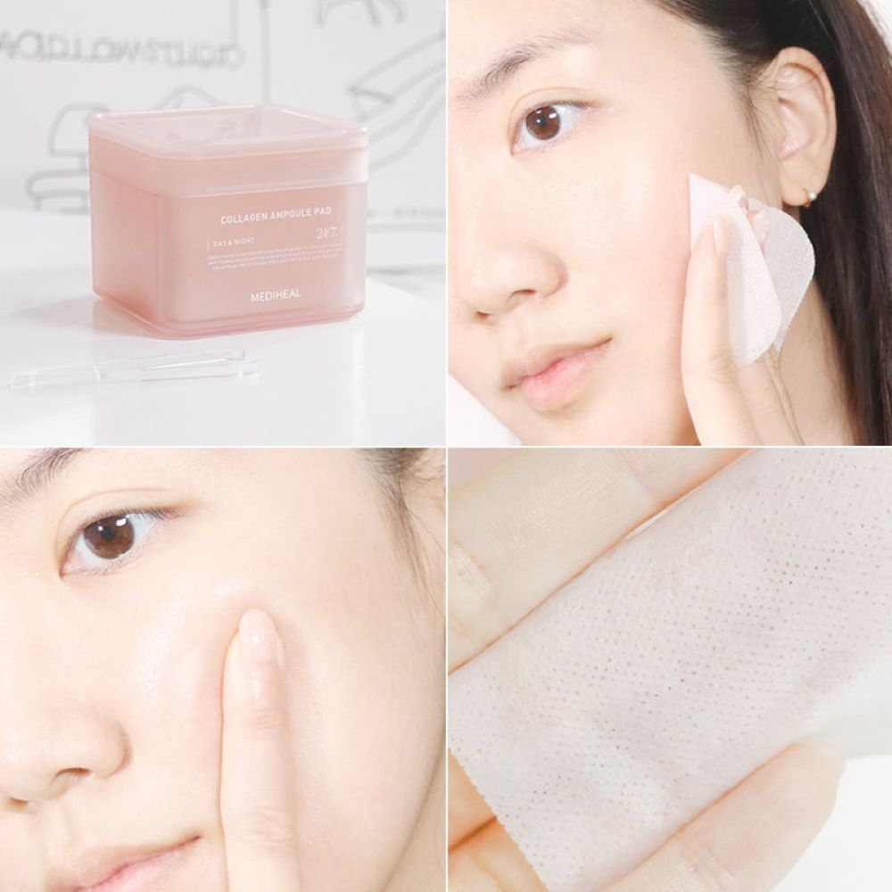 Mediheal Collagen Ampoule Pad 170 ml,โทนเนอร์แพด,Mediheal ,Mediheal Collagen Ampoule Pad ราคา , Mediheal Collagen Ampoule Pad 170 ml รีวิว ,  Mediheal Collagen ,Collagen