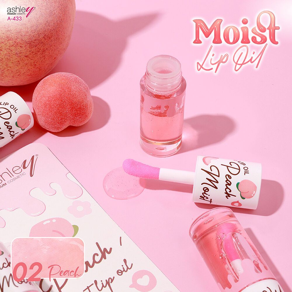 A 433-01 Ashley Moist Lip Oil No.01 Strawberry 4.6g,ราคา Ashley Moist Lip Oil , Ashley Moist Lip Oil รีวิว , Ashley