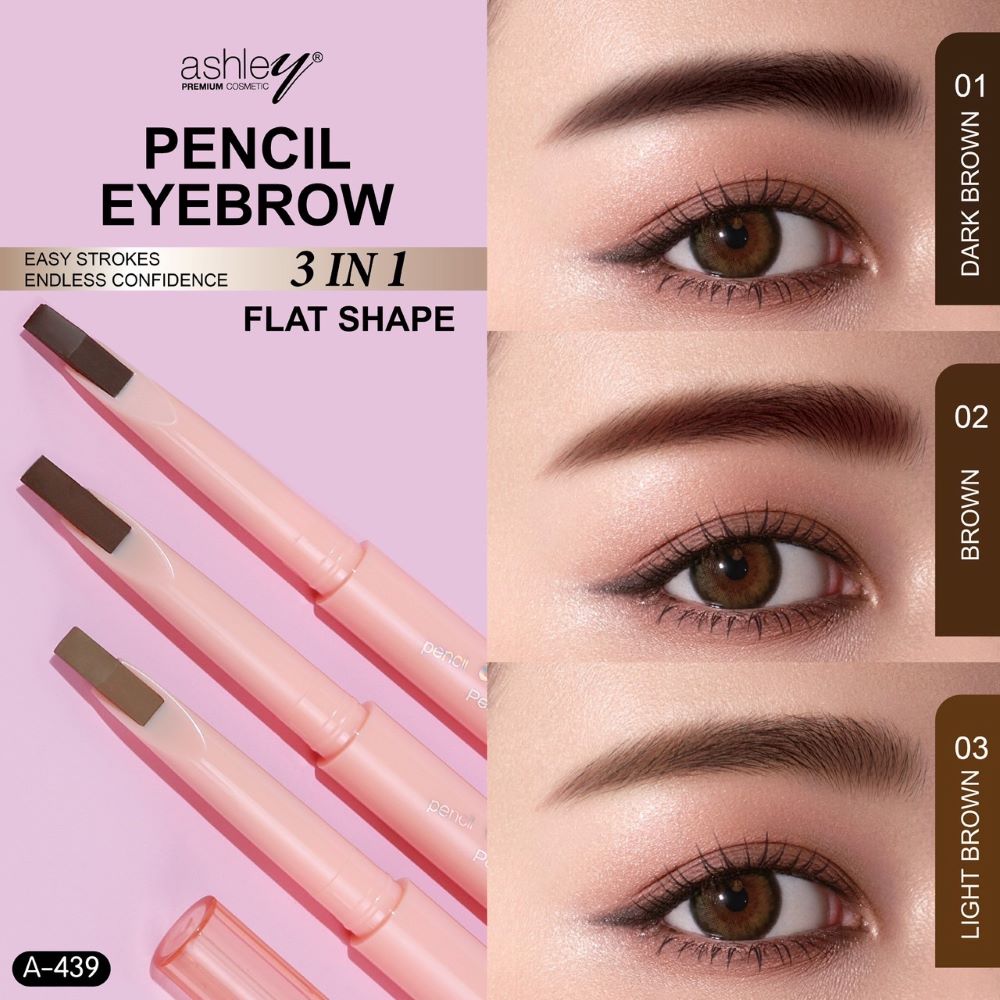 A 439 Ashley Pencil Eyebrow No.01 Dark Brown 0.4g ,A 439 Ashley Pencil Eyebrow , Ashley Pencil Eyebrow ราคา , Ashley Pencil Eyebrow รีวิว