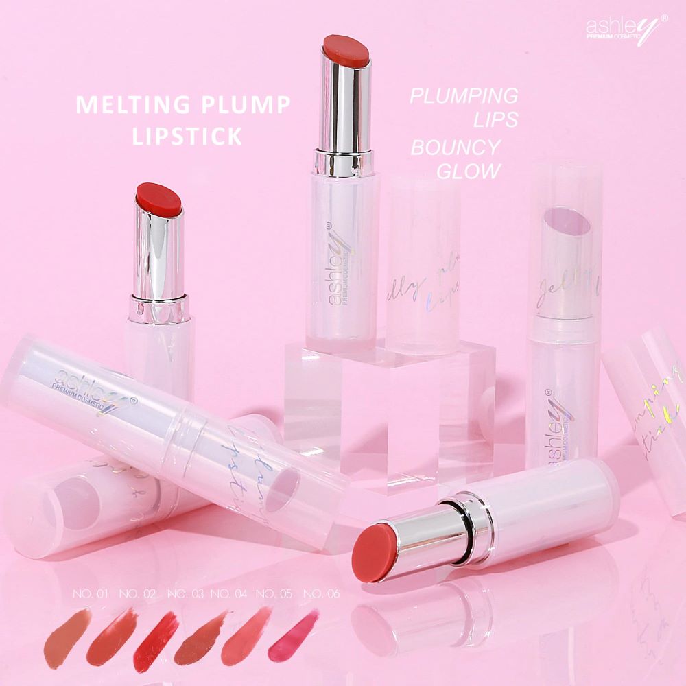 A 445 Ashley Melting Plump Lipstick 3.1g #01 Sugar Darling, A 445 Ashley Melting Plump Lipstick ราคา , A 445 Ashley Melting Plump Lipstick รีวิว 