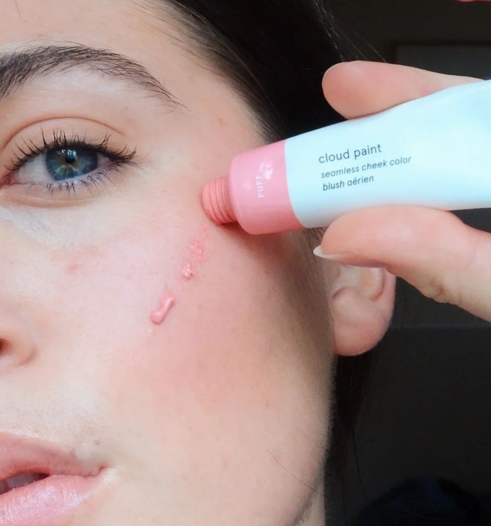 Glossier Celebrate You Set,his reward includes,  Glossier You Fragrance  ,Glossier You Doux Fragrance  , Glossier You Fleur Fragrance ,Glossier Cloud Paint Blush in Puff