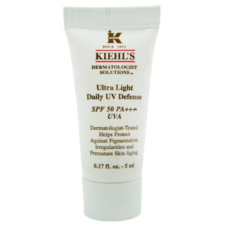 Kiehl's Ultra Light Daily UV Defense SPF 50 PA+++ UVA 5 ml. ป้องกันความร่วงโรยจากอันตรายของแสงแดด พร้อมการปกป้องที่มากกว่าถึงสามเท่า