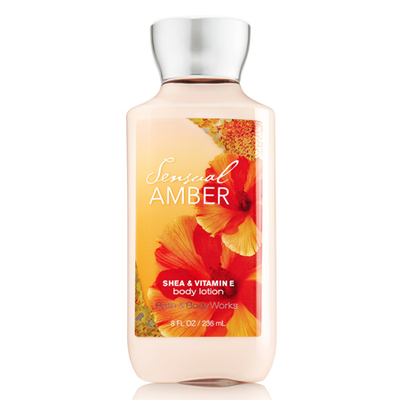 Bath & Body Works Sensual Amber Shea&Vitamin E Body Lotion 236ml โลชั่นสูตรเข้มข้น กลิ่นหอมหวานละมุน เพื่อผิวเนียนนุ่มชุ่มชื้นน่าสัมผัส ช่วยปกป้องผิวจากความแห้งกร้าน