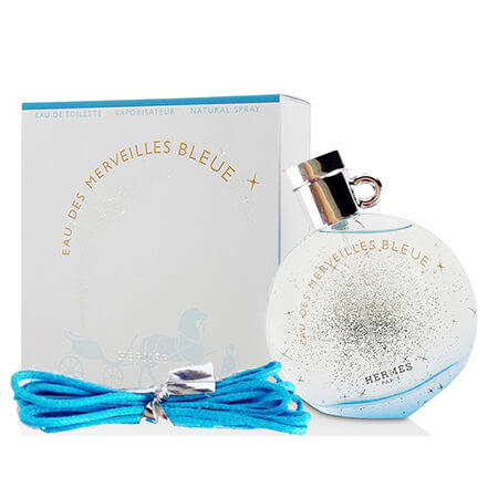 HERMES Eau Des Merveilles Bleue for Women 7.5 ml กลิ่นหอมสดชื่นจากกลิ่นอายของทะเลผสมกลิ่นส้ม สะอาดและหรูหรา มาในขวดประกายดวงดาวระยิบระยับเล่อค่า