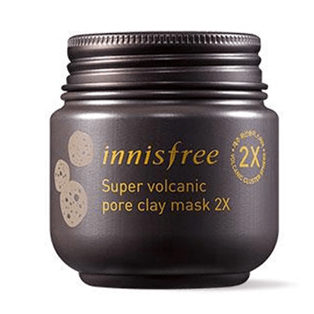 Innisfree Innisfree Super Volcanic Pore Clay Mask 2X 100 mlมาส์กโคลนช่วยดูดซับความมันส่วนเกินบนใบหน้า ทำความสะอาดผิวหน้าอย่างล้ำลึกถึงรูขุมขน