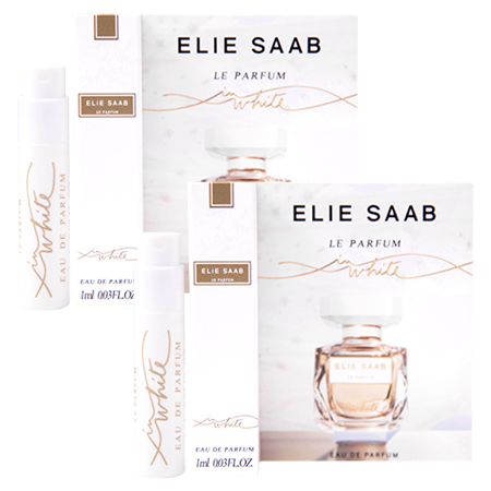 ELIE SAAB แพ็คคู่สุดคุ้ม!! ELIE SAAB Le Parfum In White Eau De Parfum 1ml สรรค์สร้างกลิ่นจากความรู้สึกเสมือนโอกาสพิเศษให้แก่ผู้หญิงทั้งหลาย ไม่ต่างอะไรจากช่อดอกไม้ขาวบริสุทธิ์