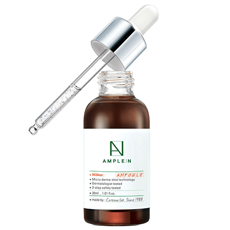 Coreana AMPLE n VC Shot Ampoule 30ml (No Box) เซรั่มวิตามินซี ช่วยปกป้องผิวจากแสงแดด ลดรอยดำให้ผิวดูสวยใส