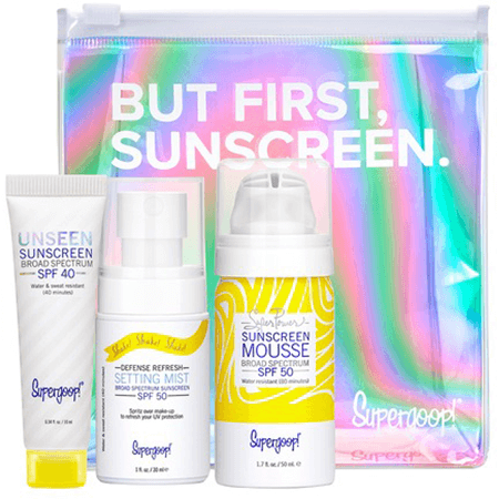 Supergoop But First Sunscreen 3 Items ก่อนลั้ลลา ก็ต้องกันแดดก่อนนะสาวๆ ! เซ็ตขนาดทดลองที่ใช้กันแดดได้ทั้งหน้าและร่างกาย สวยผ่องไม่กลัวแดดตลอดวัน