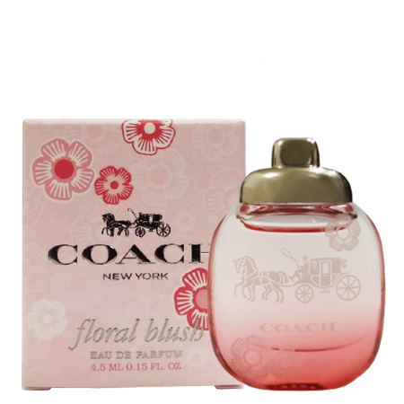 Coach New York Floral Blush Eau De Parfum 4.5 ml. (กล่องบุบนิดหน่อยไม่มีผลต่อการใช้งาน) กลิ่นที่สะท้อนความร่าเริง และโรแมนติก อ่อนโยน ผ่อนคลาย สัมผัสได้ถึงความเป็นผู้หญิงที่น่าทะนุถนอม
