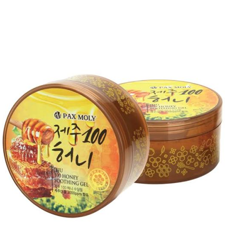 Pax Moly  Jeju 100 Honey Soothing Gel 300g. เจลสูตรน้ำผึ้ง บำรุงผิวที่แห้งกร้าน เพิ่มความแข็งแรงให้กับผิว ผิวกระชับ เนียนนุ่มน่าสัมผัส