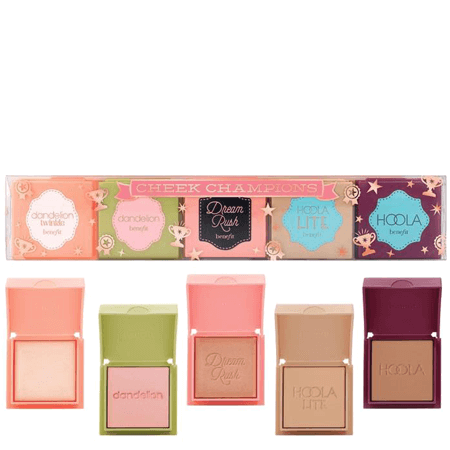 Benefit Cheek Champions (Limited Edition) บลัชออน 5 สีไซส์พกพา รวมสุดยอดสีขายดี สำหรับมอบให้เป็นของขวัญสำหรับตัวเองหรือคนที่คุณรัก