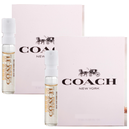 Coach ซื้อ 1 ชิ้น ฟรี 1 ชิ้น !! New York Eau De Toilette 2ml ตัวแทนสาวอเมริกัน ของความอ่อนเยาว์, ทันสมัย, ความถูกต้องและความงามของธรรมชาติ