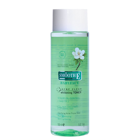 SMOOTH-E Acne Clear Whitening Toner 150ml โทนเนอร์ 4 IN 1 กำจัดทุกสาเหตุการเกิดสิว จัดการสิวซ้ำซาก ฟื้นบำรุงให้ผิวขาวใส กระชับรูขุมขน