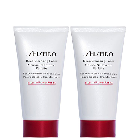 Shiseido แพ็คคู่สุดคุ้ม!! Deep cleansing foam mousse nettoyante parfait 15ml โฟมล้างหน้าที่สะอาดล้ำลึกถึงรูขุมขน ขจัดไขมันส่วนเกิน สารมลพิษและสารออกซิไดซ์อันเป็นสาเหตุแห่งริ้วรอยแห่งวัย