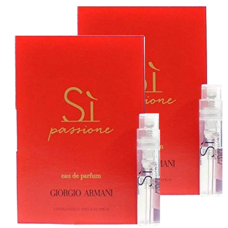 Giorgio Armani แพ็คคู่ Si Passione Eau De Parfum 1.2 ml น้ำหอมแนวกลิ่น Fruity-Floral ออกแบบมาเพื่อผู้หญิงที่เต็มเปี่ยมด้วยพลัง ความรัก ความหลงใหล ความเร่าร้อน เย้ายวน